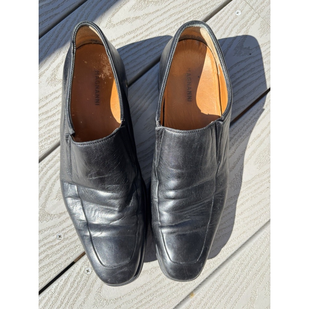 Magnanni Dominguez Black Leather Slip-On Loafers Men's Size 8.5 D Spain 12655 - Picture 7 of 12